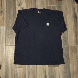 Navy Blue Carhartt Pocket T Shirt